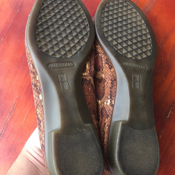 Aerosoles Bectify Snakeskin Cork Ballet Flat - 7.5 - Picture 5 of 5